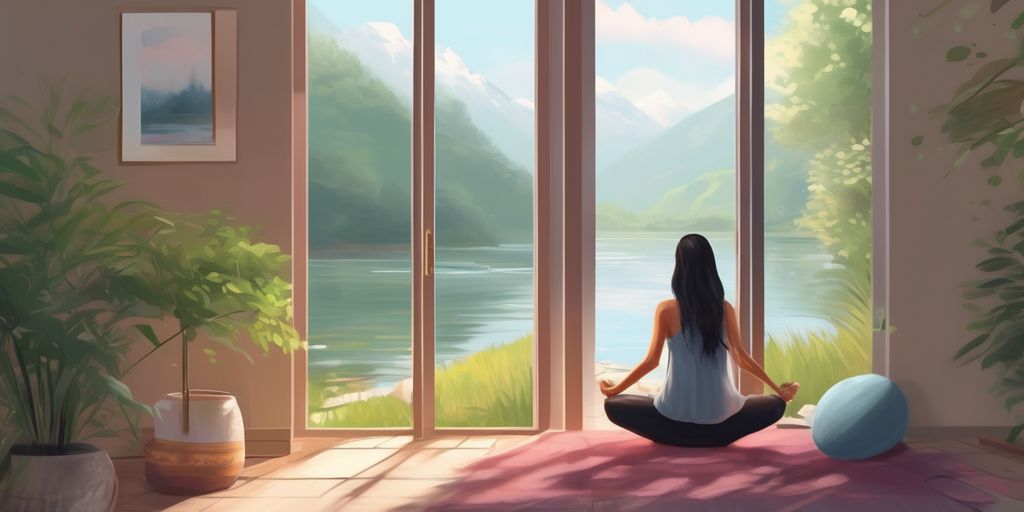 person practicing self love in a serene environment