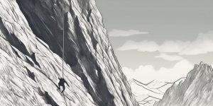 person climbing mountain